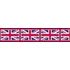 Obojek pro psa Red Dingo obojek polostahovací Union Jack Flag 41-62 cm/25 mm