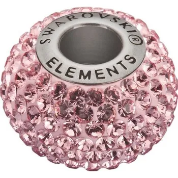 Náramek Přívěsek Pavé BeCharmed Rose (Korálek na stříbrný náramek)