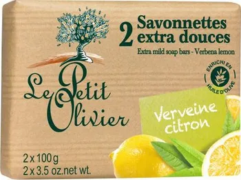 Mýdlo Le Petit Olivier Extra jemné mýdlo Verbena a citrón 2 x 100 g 