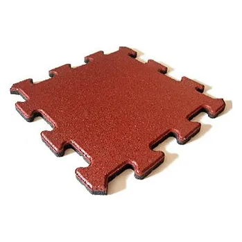 Dlažba Protipádová pryžová dlažba Puzzle A, SBR, červená