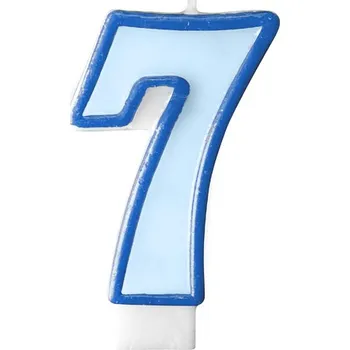 Dortová svíčka Svíčka na dort č. 7, modrá