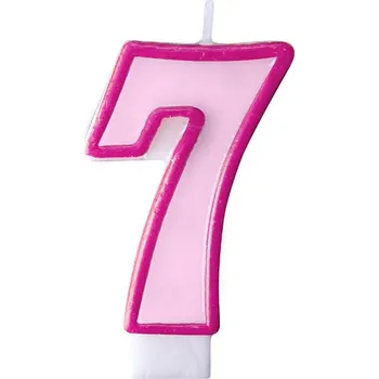 Dortová svíčka Svíčka na dort č. 7, růžová