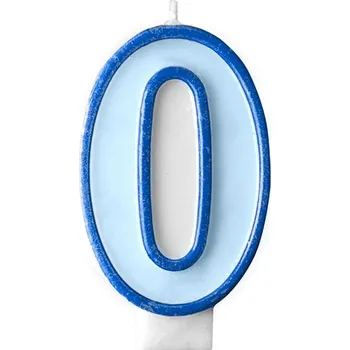 Dortová svíčka Svíčka na dort č. 0, modrá
