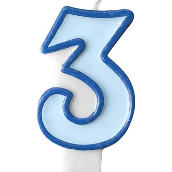 Dortová svíčka Svíčka na dort č. 3, modrá