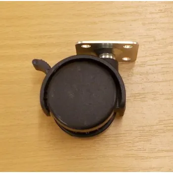Nábytkové kování Kolečko pevné 40 mm, s plotničkou a s brzdou