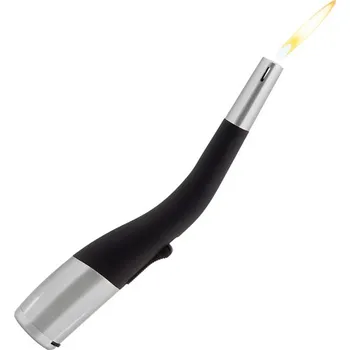 Zapalovač designový zahnutý zapalovač CLUE stříbro černý