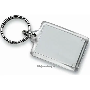 Dvoudílný obdélníkový plexi přívěsek na klíče (Nakupujete ve velkém ? Zeptejte se nás na lepší cenu.)