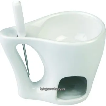 Keramická sada na fondue / aromalampa bílá