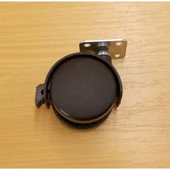 Nábytkové kování Kolečko pevné 50 mm, s plotničkou a brzdou