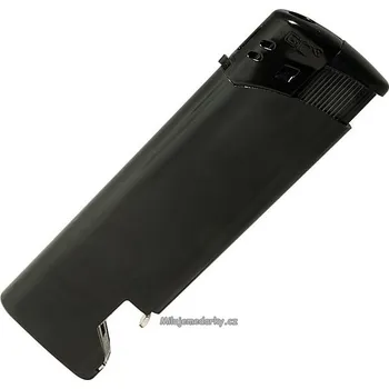 Zapalovač černý plnitelný piezo zapalovač s otvírákem, balení 4 ks