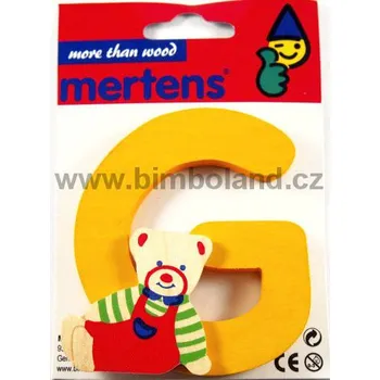 Dekorace do dětského pokoje Mertens Písmeno s medvědem G