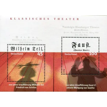Poštovní známka (2004) MiNr. 2391 - 2392 ** - Německo - BLOCK 65 - Klasické divadlo - 200