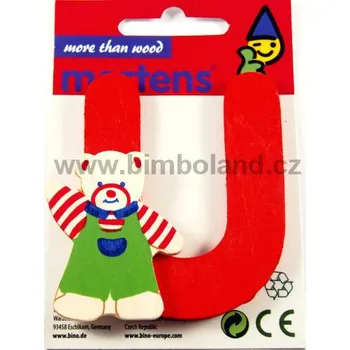 Dekorace do dětského pokoje Mertens Písmeno s medvědem U