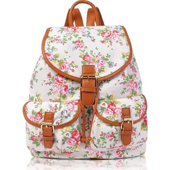 Školní batoh Ruksak Vintage Roses bílý
