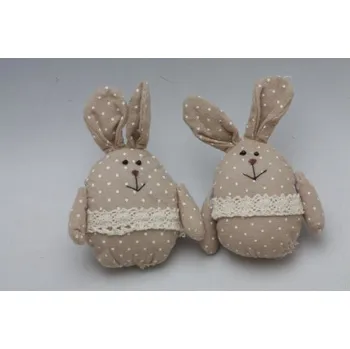 Velikonoční dekorace Látkový zajíc a slepice balení 12 ks