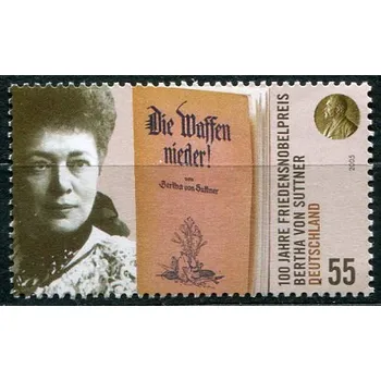 Poštovní známka (2005) MiNr. 2495 ** - Německo - 100. výročí udělení Nobelovy ceny za mír Bertha von Suttner