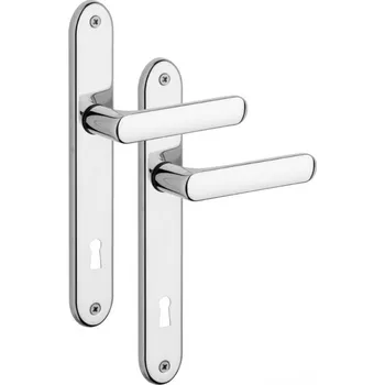 ROSTEX dveřní kování SIESTA Provedení: PZ (zámek FAB), Rozteč: 72 mm, Povrch: Nerez chrom (0100)