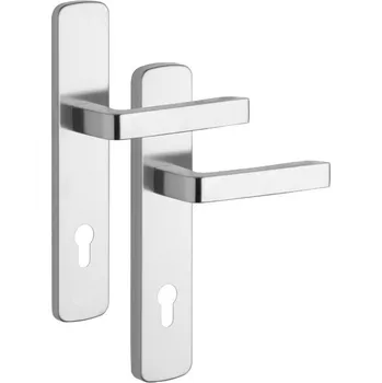 Dveřní kování ROSTEX Bezpečnostní kování BK RX 807 Astra Provedení: PZ RE (klika pravá/klika pro FAB), Rozteč: 92 mm, Povrch: Nerez chrom (0100)