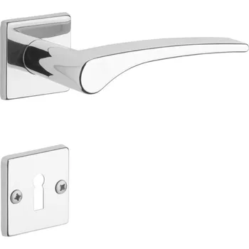 Dveřní kování ROSTEX dveřní kování PRAKTIK/S Provedení: PZ (zámek FAB), Povrch: Nerez chrom (0100)