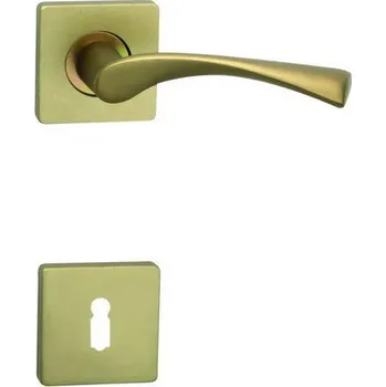 Cobra dveřní kování GIUSSY S (hliník) Provedení: WC (klika/klika, WC zámek), Povrch (elox): F1 (stříbrný elox)