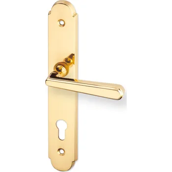 Dveřní kování AC-T Servis ACT ochranné kování ALT WIEN (mosaz) Provedení: PZ (klika/klika, zámek FAB), Rozteč: 72 mm