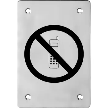 AC-T Servis ACT piktogram ZÁKAZ TELEFONOVÁNÍ HR (nerez)