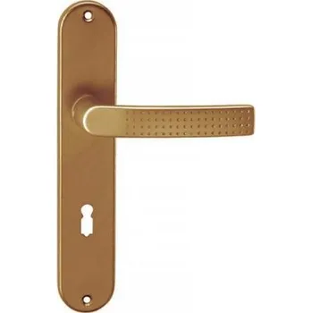 Dveřní kování AC-T Servis ACT dveřní kování ROSA OV (hliník) Provedení: K PZ RE (klika pravá/koule pro FAB), Rozteč: 90 mm, Povrch: F9 - ocelový elox