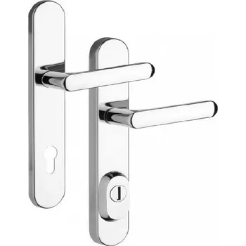 Dveřní kování ROSTEX Bezpečnostní kování BK RX 4 - 50 Exclusive (RC 4) Provedení: PZ LI (klika levá/klika pro FAB), Rozteč: 72 mm, Povrch: Nerez chrom (0100)