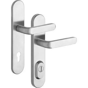 Dveřní kování ROSTEX Bezpečností kování BK RX 4 - 50 Solid (RC 3) Provedení: PZ LI (klika levá/klika pro FAB), Rozteč: 72 mm, Povrch: Nerez mat (7200)