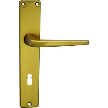 Dveřní kování Cobra dveřní kování UNIVERSAL F4 (bronzový elox) Provedení: PZ (klika/klika, zámek FAB), Rozteč: 90 mm