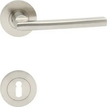 Dveřní kování Cobra dveřní kování PLAZA R (nerez) Provedení: BB (klika/klika, dózický klíč)