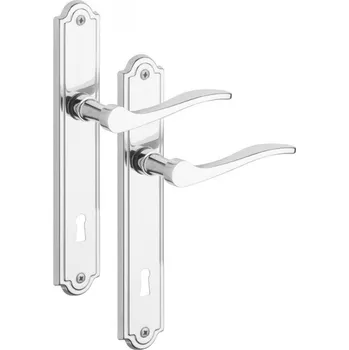 Dveřní kování ROSTEX dveřní kování TOSKA Provedení: Kn PZ (klika/knoflík pro FAB), Rozteč: 72 mm, Povrch: Nerez chrom (0100)