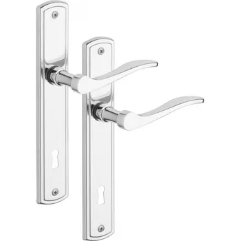 Dveřní kování ROSTEX dveřní kování TERNO Provedení: Kn PZ (klika/knoflík pro FAB), Rozteč: 90 mm, Povrch: Nerez chrom (0100)