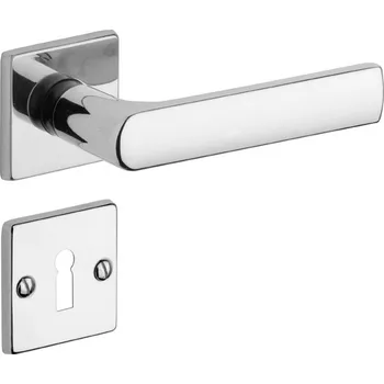 Dveřní kování ROSTEX dveřní kování 804 čtvercové Provedení: BB (pokojový klíč), Povrch: Nerez chrom (0100)