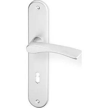 Stavebniny AC-T Servis ACT dveřní kování PIA OV (hliník) Provedení: PZ (klika/klika, zámek FAB), Rozteč: 72 mm, Povrch: F9 - ocelový elox