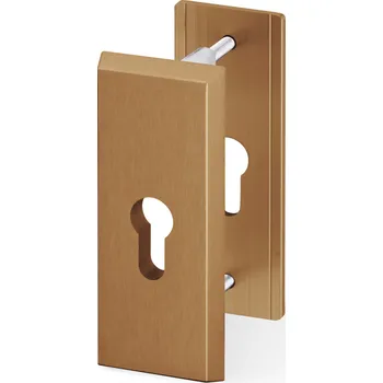 Dveřní kování AC-T Servis ACT Přídavná rozeta ATLAS hranatý (hliník) Povrch: F9 - ocelový elox