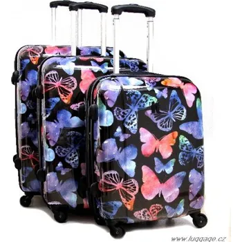 IT Luggage ABS 4 kolečka, Motýly, sada 3 kusů