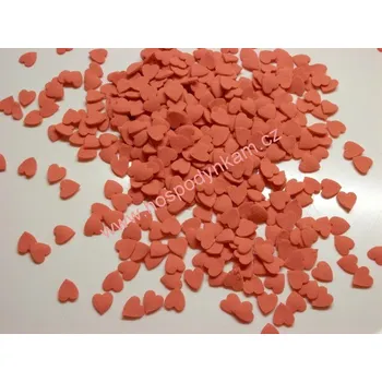 Jedlá dekorace na dort Cukrové zdobení - červená srdíčka 30g