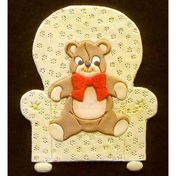 Jedlá dekorace na dort Patchwork na marcipán medvídek