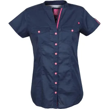 Dámská košile Loap dámská košile krátký rukáv Neola modrá