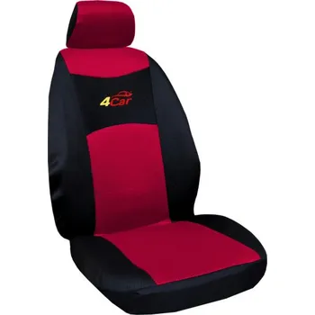 Potah sedadla Autopotahy 4 Car Škoda Octavia III s děleným zadním opěradlem a zadní loketní opěrkou,červ