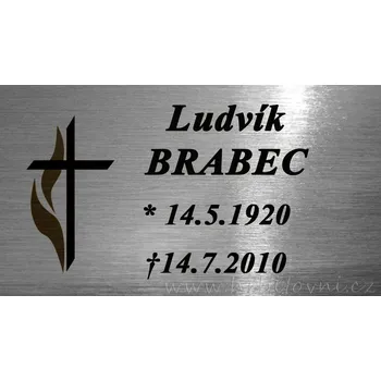 Smuteční dekorace Cedulka na urnu 600