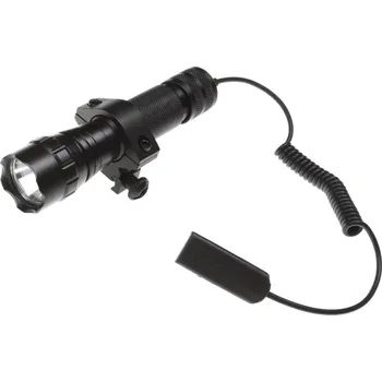 Taktická svítilna, zelené světlo, 150 lm, kroužek, externí spínač, UltraFire