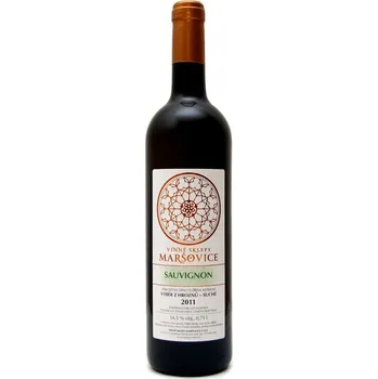 Víno Vinné sklepy Maršovice Sauvignon 2011 výběr z hroznů 0,75 l suché bílé víno