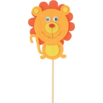 Lev z filcu zápich 8 cm + špejle