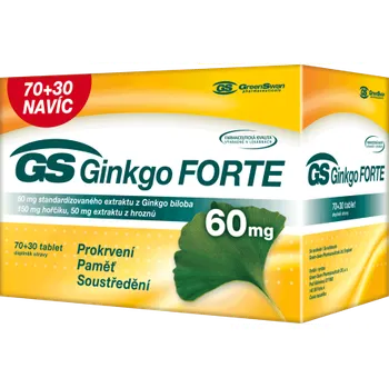 Přípravek na podporu paměti a spánku GS Ginkgo Forte 70 + 30 tablet