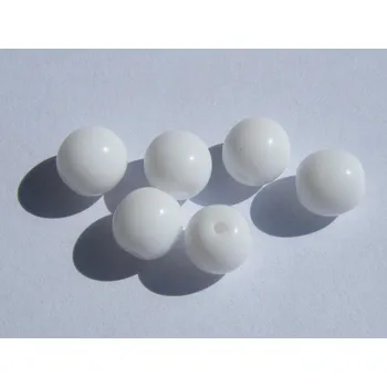 Dětské navlékací korálky Korálky mačkané kulaté 8mm, 03000 - bílá