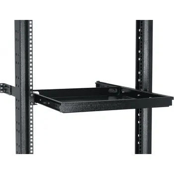 Racková skříň DP-PV-02-H Police výsuvná, h. 480mm, 19", 1U, podpěry, RAL9005