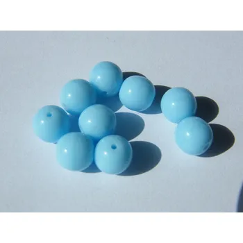 Dětské navlékací korálky Korálky mačkané kulaté 8mm, 63010 - světle modrá