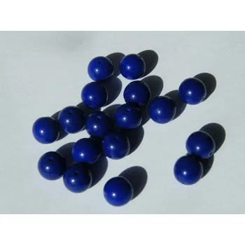 Dětské navlékací korálky Korálky mačkané kulaté 8mm, 33070 - švestkově modrá